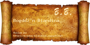 Bogdán Blandina névjegykártya